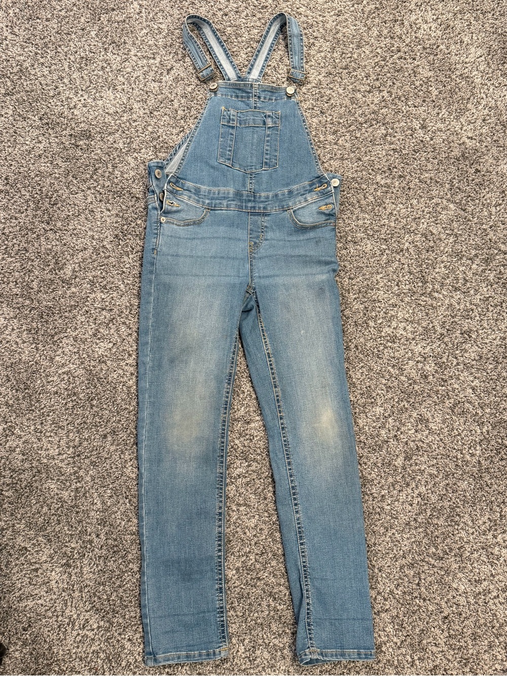 Girl’s Light Blue Denim Overalls Jeans